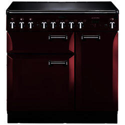 Rangemaster Leckford 90cm Electric Induction Range Cooker Cranberry/Chrome